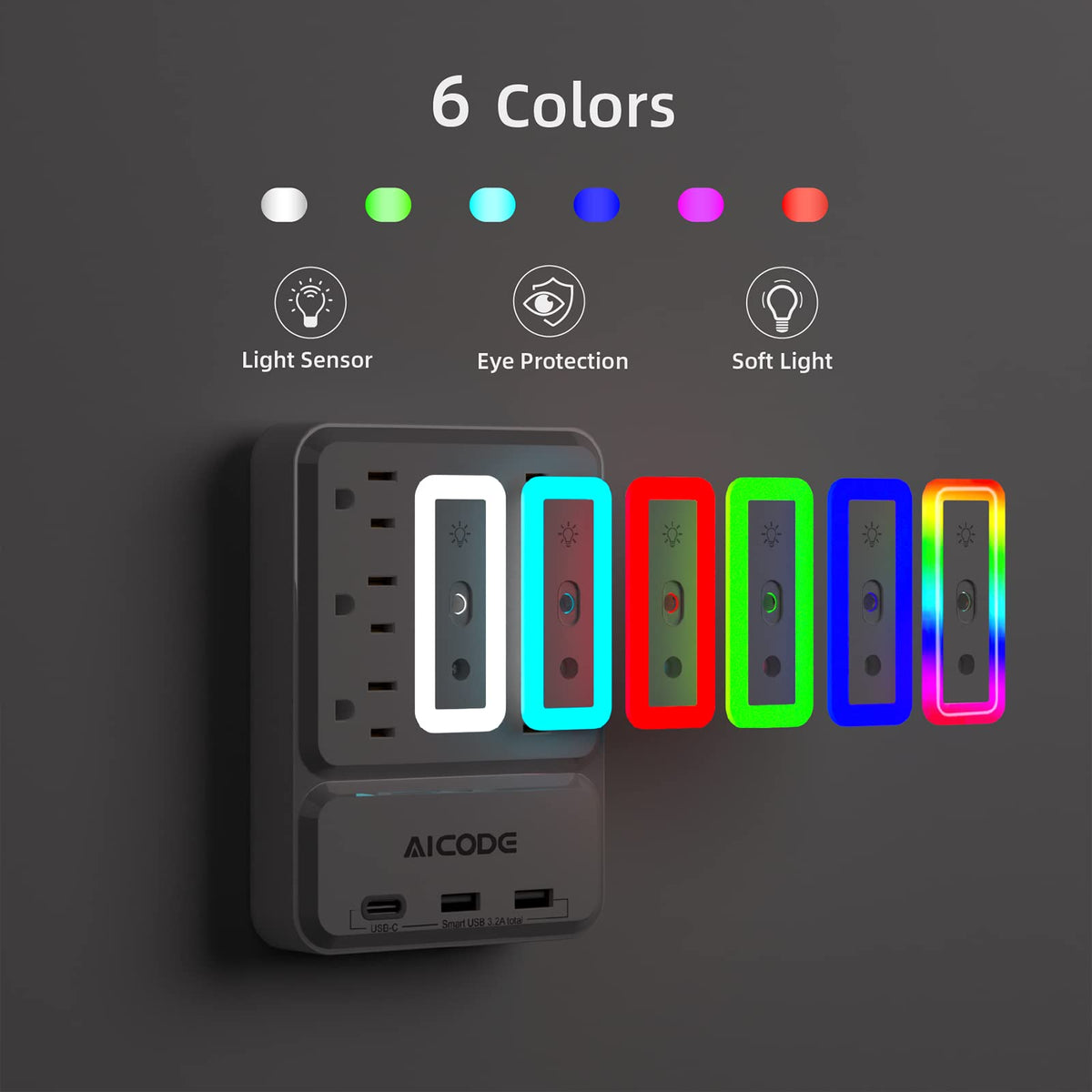AICODE removable shelf ideal for bathroom or desk organization while charging