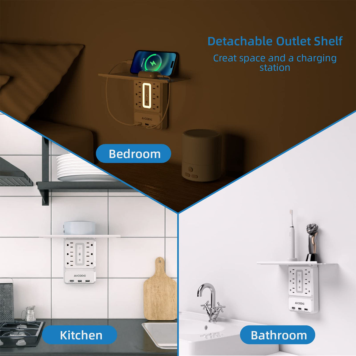AICODE RGB night light mode adds ambient illumination during tasks
