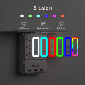 AICODE surge-protected outlet shelf helps protect electronics from overload