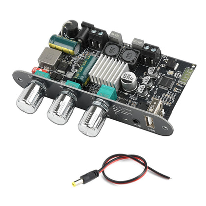 Aideepen ZK-1001U front panel showing knobs and inputs for easy control