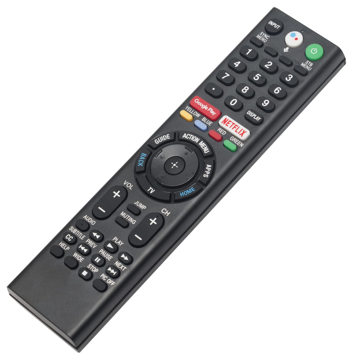 AIDITIYMI remote placed beside Sony TV illustrating compatibility