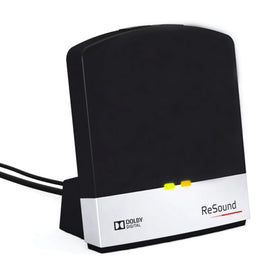 AIERTING Resound TV Streamer 2 front view delivering crystal-clear audio to hearing aids.