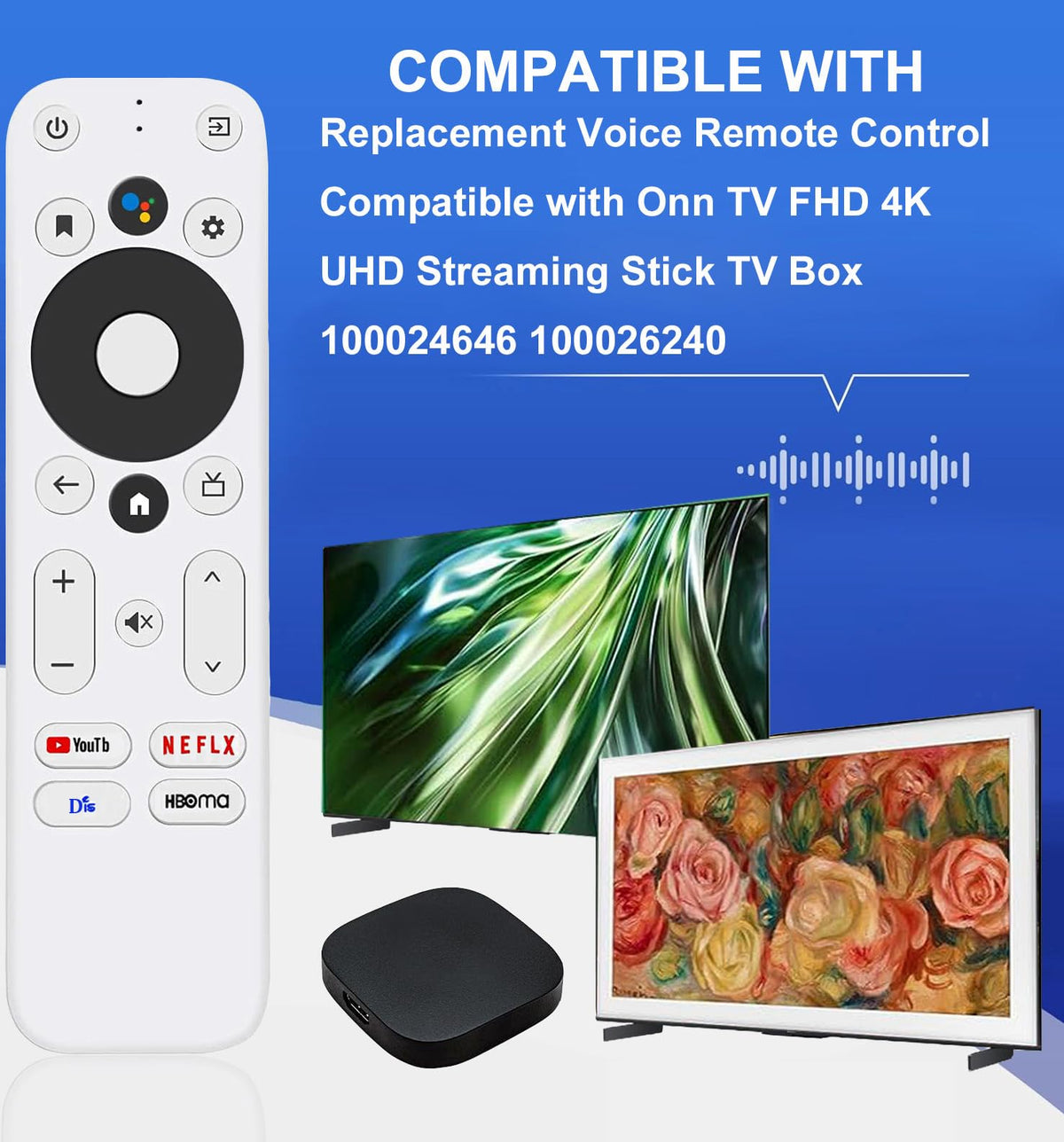 AieSHOP ONN Android TV remote shows pairing steps clearly for a seamless connection