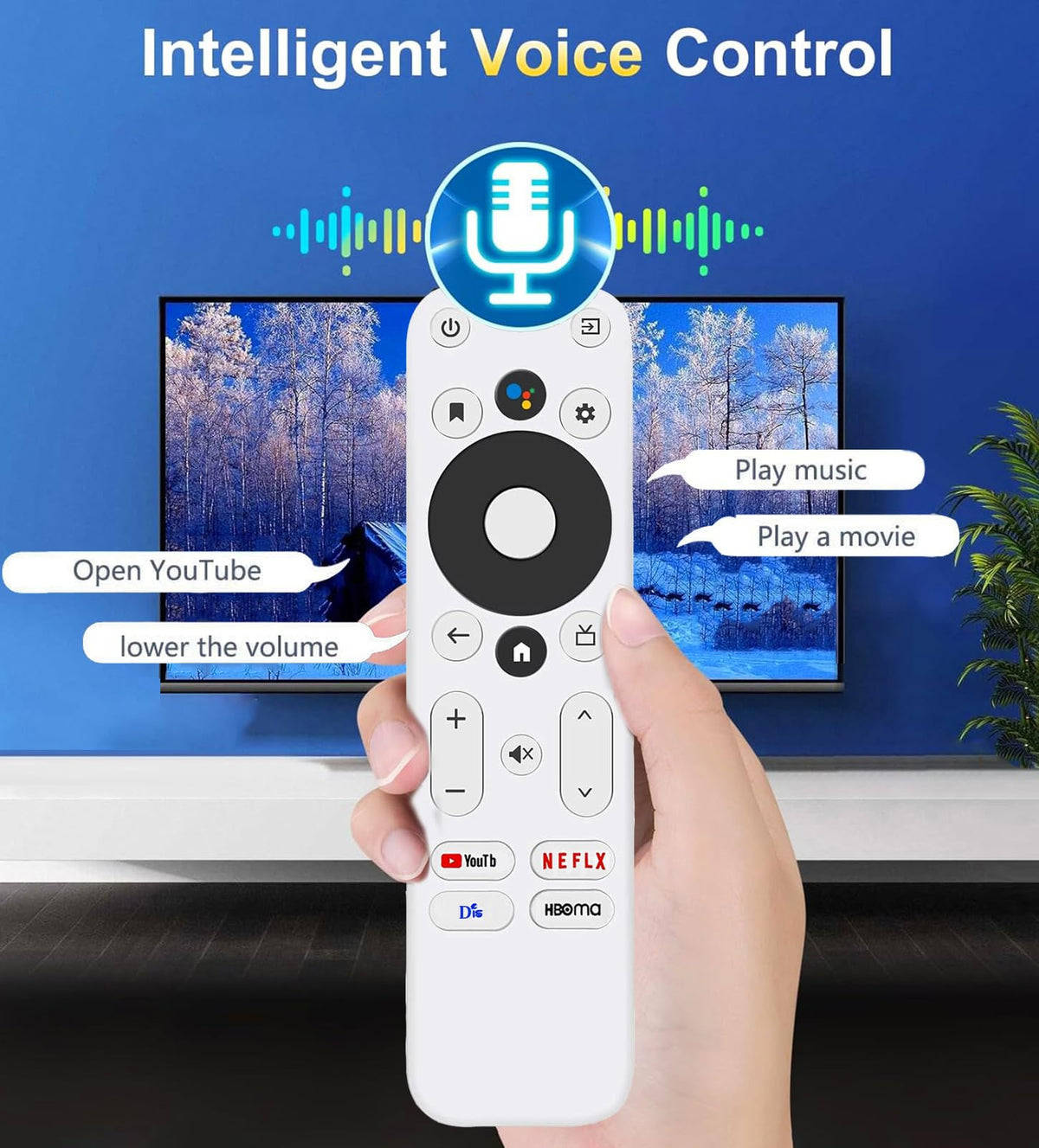 AieSHOP voice-search remote enables hands-free channel search and volume control