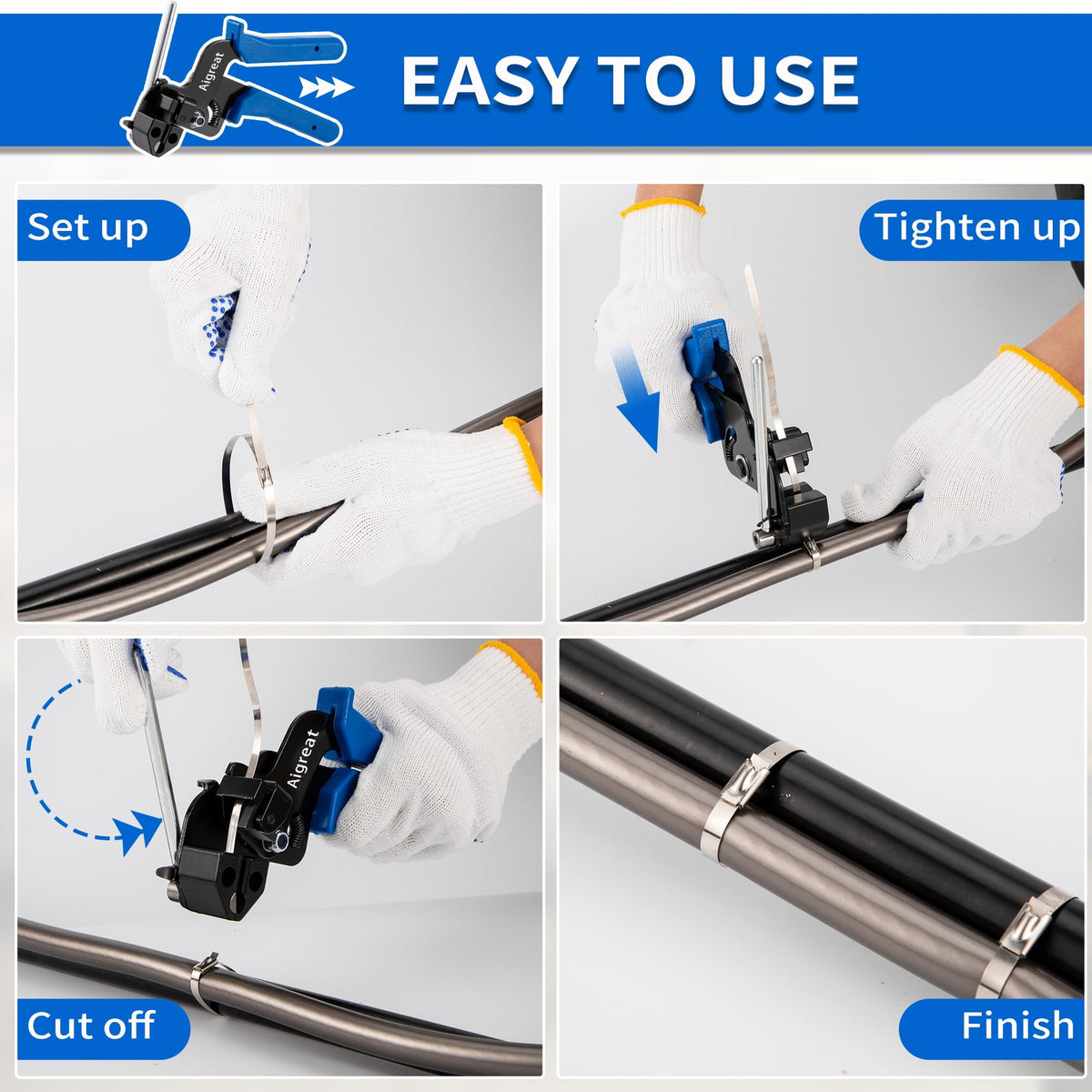 Aigreat aluminum alloy gun body provides light weight and corrosion resistance.