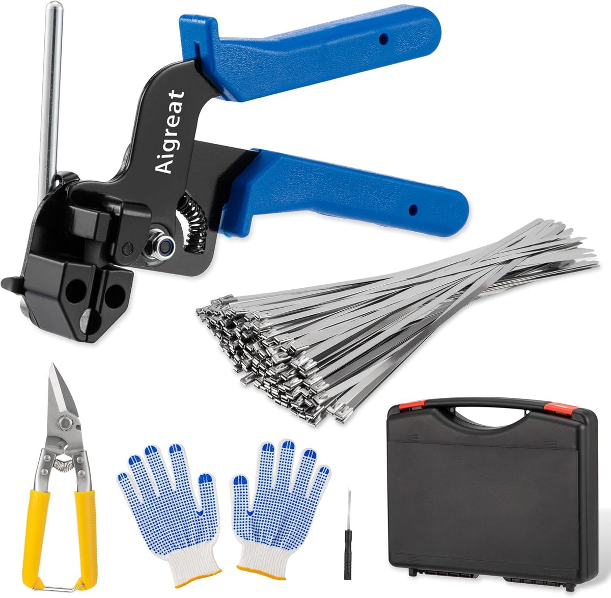 Aigreat heavy-steel zip ties cutter tool for rugged outdoor fastening.