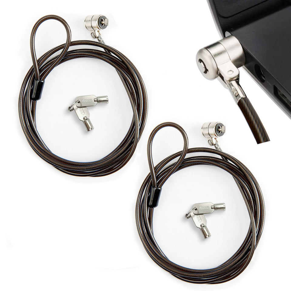 Aijmguo 2Pack Laptop Lock assembly shows flexible connection options.