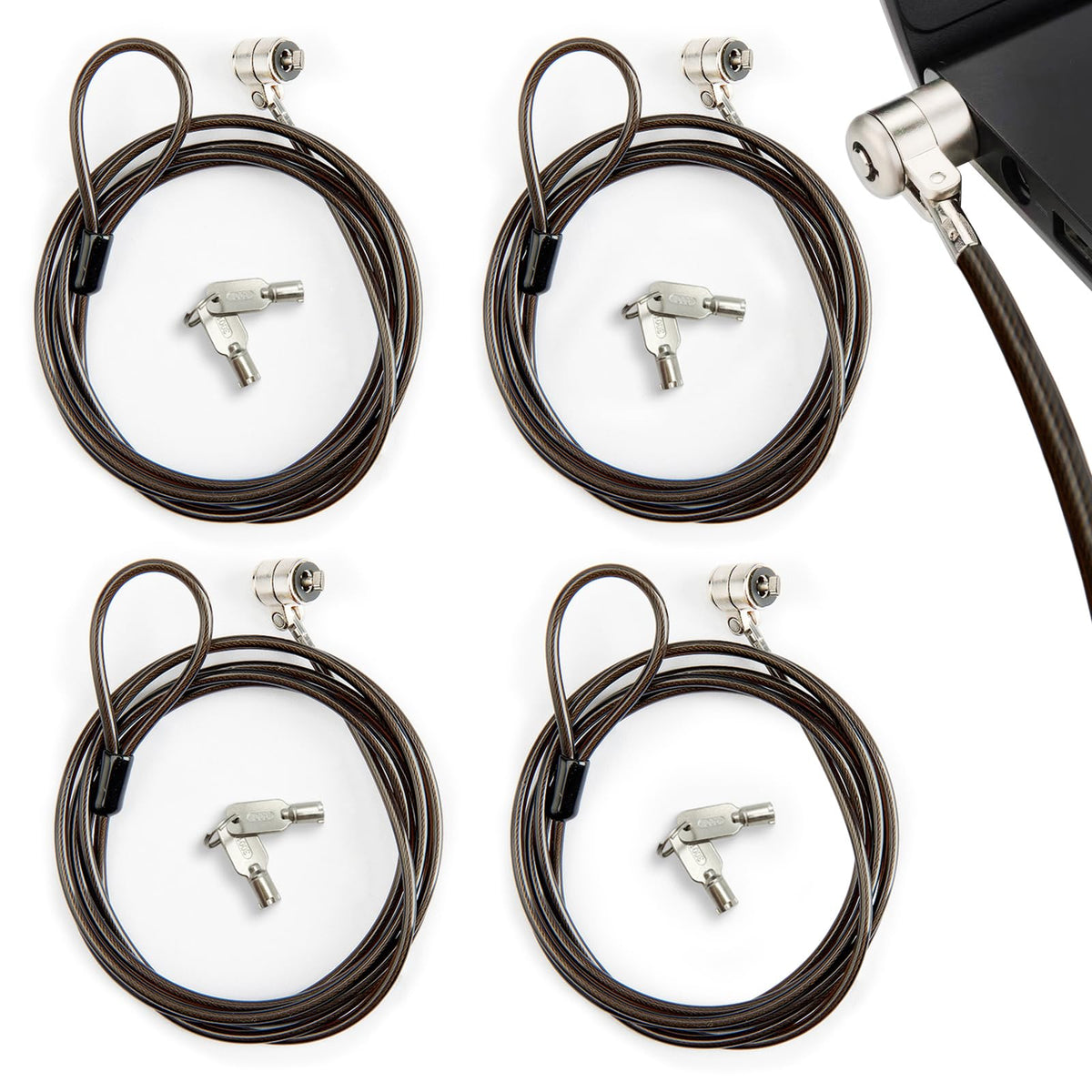Aijmguo front view showing silver lock and 6.6ft cable for reliable anchoring