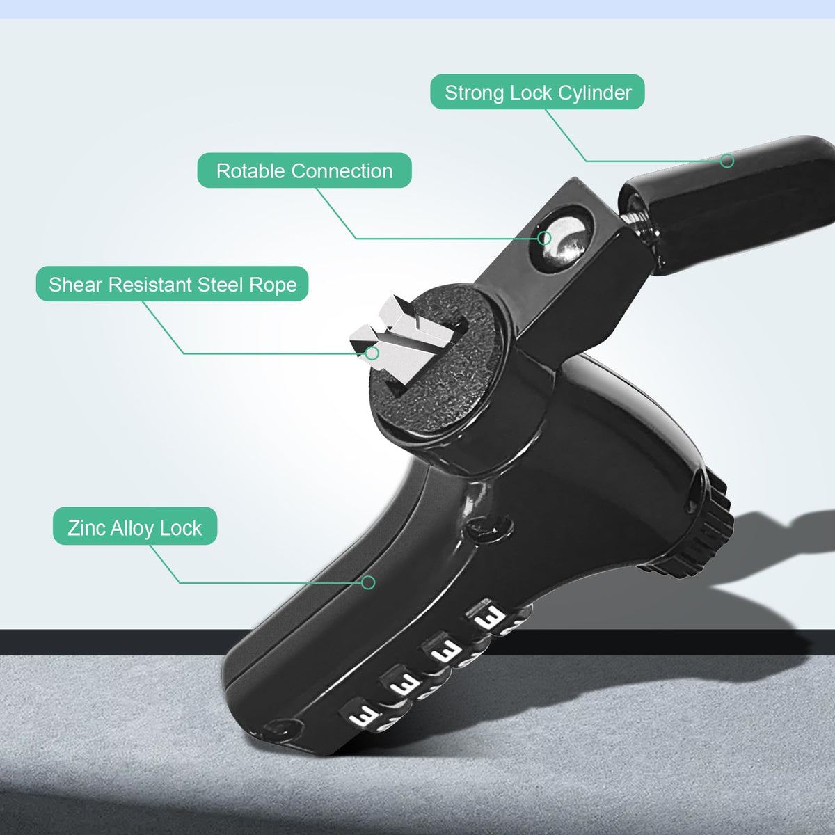 Aijmguo 4-digit resettable password keeps your device secure without keys.
