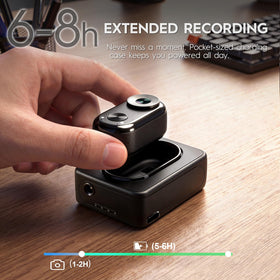 AIJOLLY 4K mini body camera with helmet wear mount ideal for immersive POV footage.