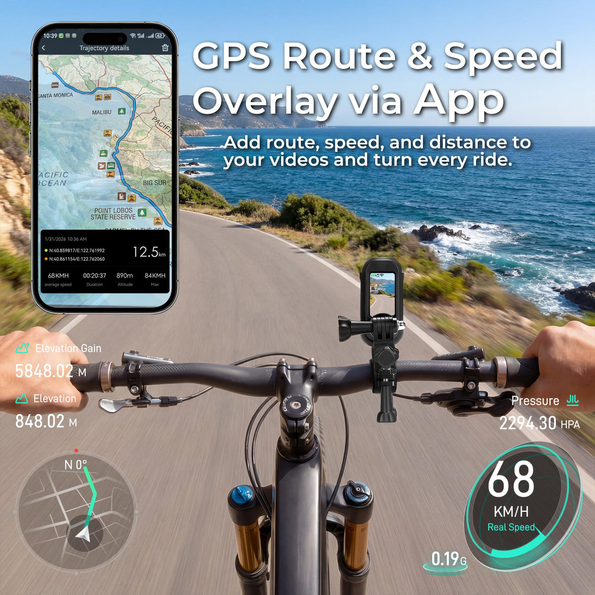AIJOLLY GPS data overlay app adds route and speed context to videos