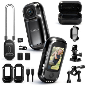 AIJOLLY POV body camera with 1.47-inch display for framing shots on the go
