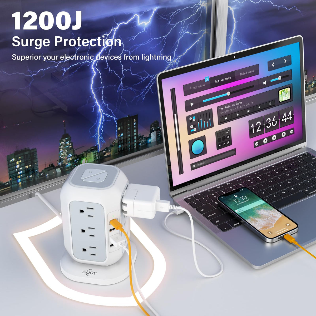 AiJoy 10ft cord scale with hand for distance, provides flexible placement options