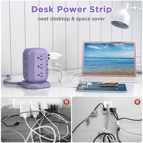 AiJoy in use on a home office desk organizing devices and reducing cable clutter