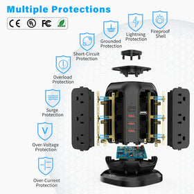 AiJoy tower next to a hand showing compact vertical footprint for small spaces