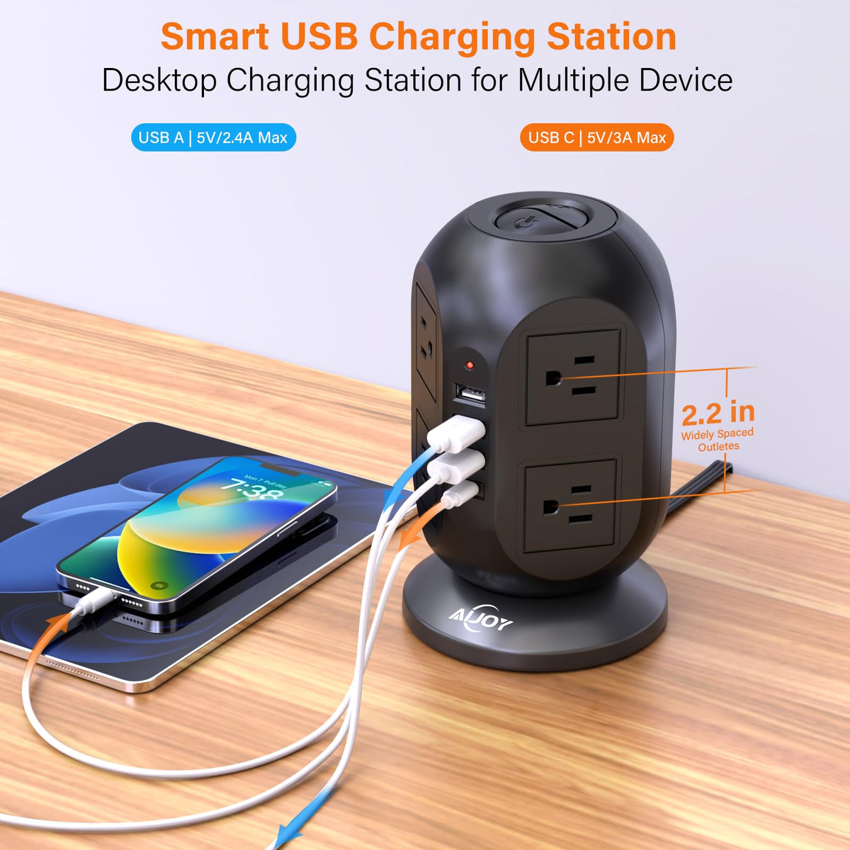 AiJoy Tower 1050J surge protection guards against power spikes