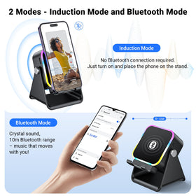 AIKELA side profile with rotated stand illustrating flexible viewing angles benefit