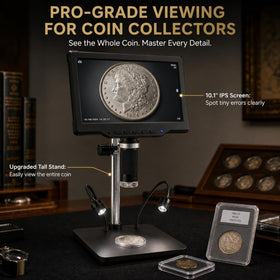 Aikokkl 5x-1200x magnification reveals fine details on small parts and electronics.