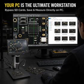 Aikokkl USB connection for PC view provides real-time monitoring on a larger display.