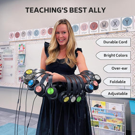 AILIHEN A8 headphones with durable nylon cable for heavy school use