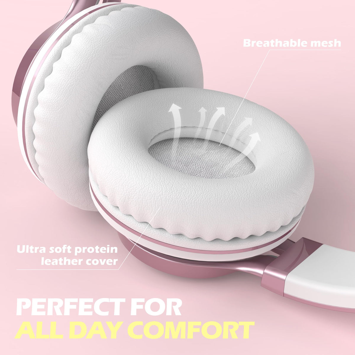 AILIHEN C8 closeup of earcup padding showing comfort and passive noise isolation