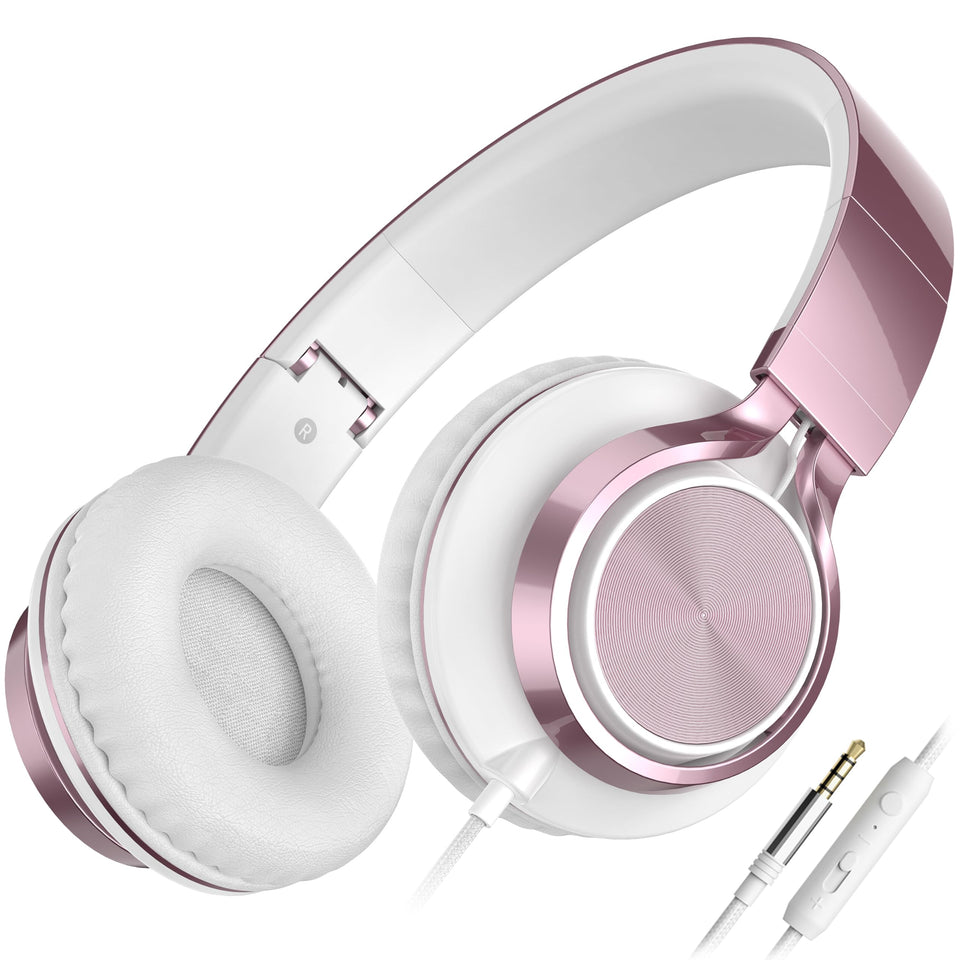 AILIHEN C8 front view in rose gold showing sleek on-ear design and portability