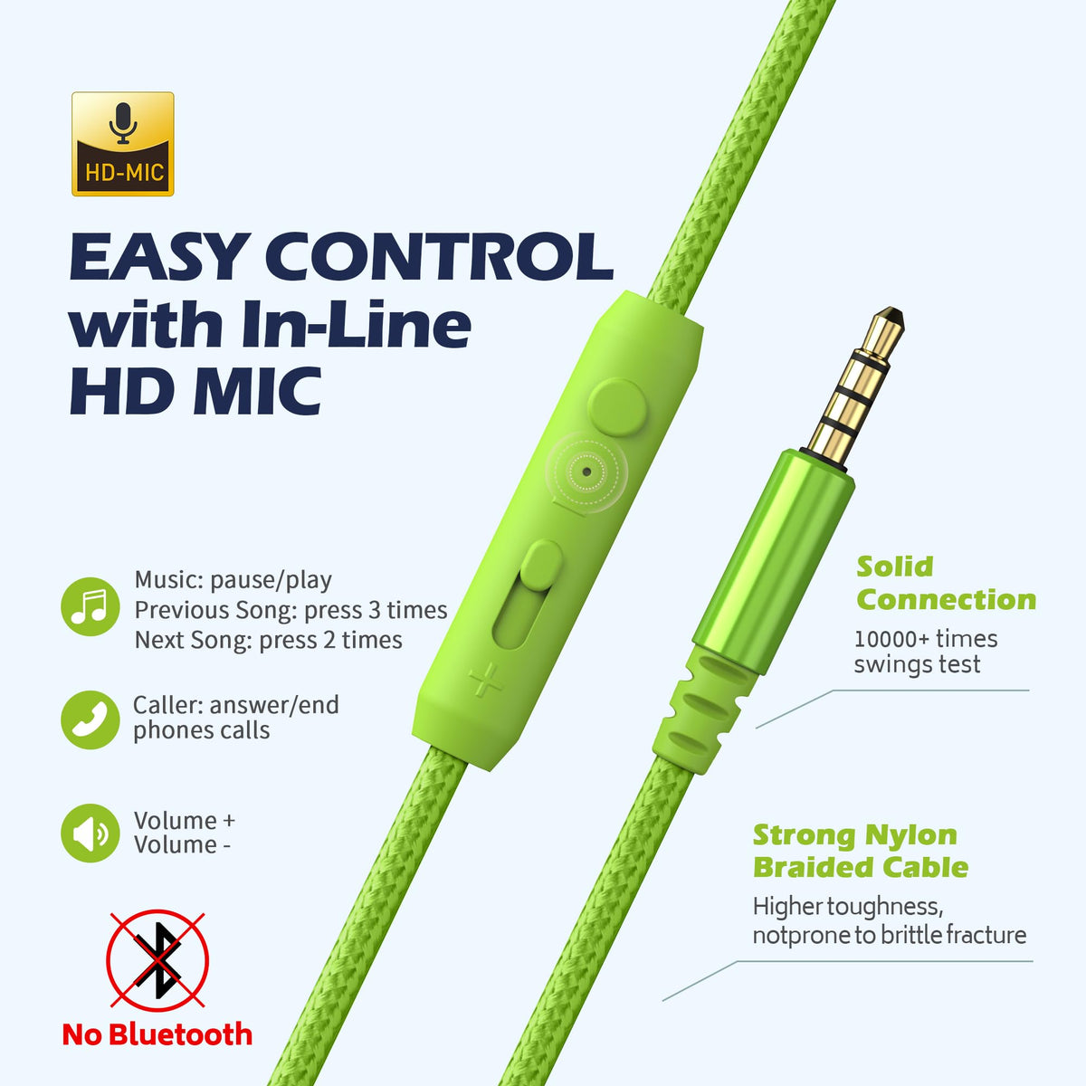 AILIHEN C8 headphones with 3-5mm plug compatible with many devices.