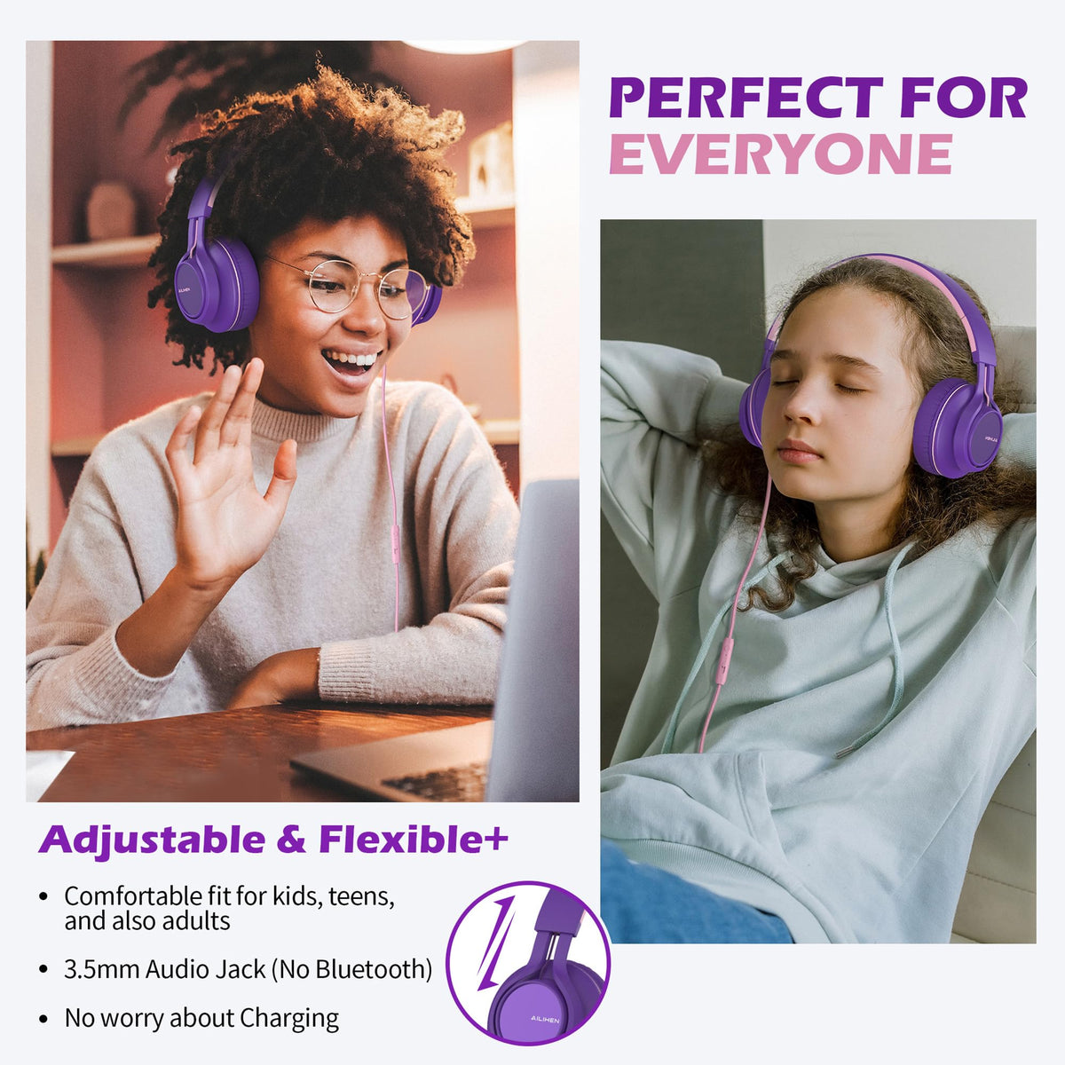 AILIHEN C8 Headphones mic and volume control enable hands-free calls.