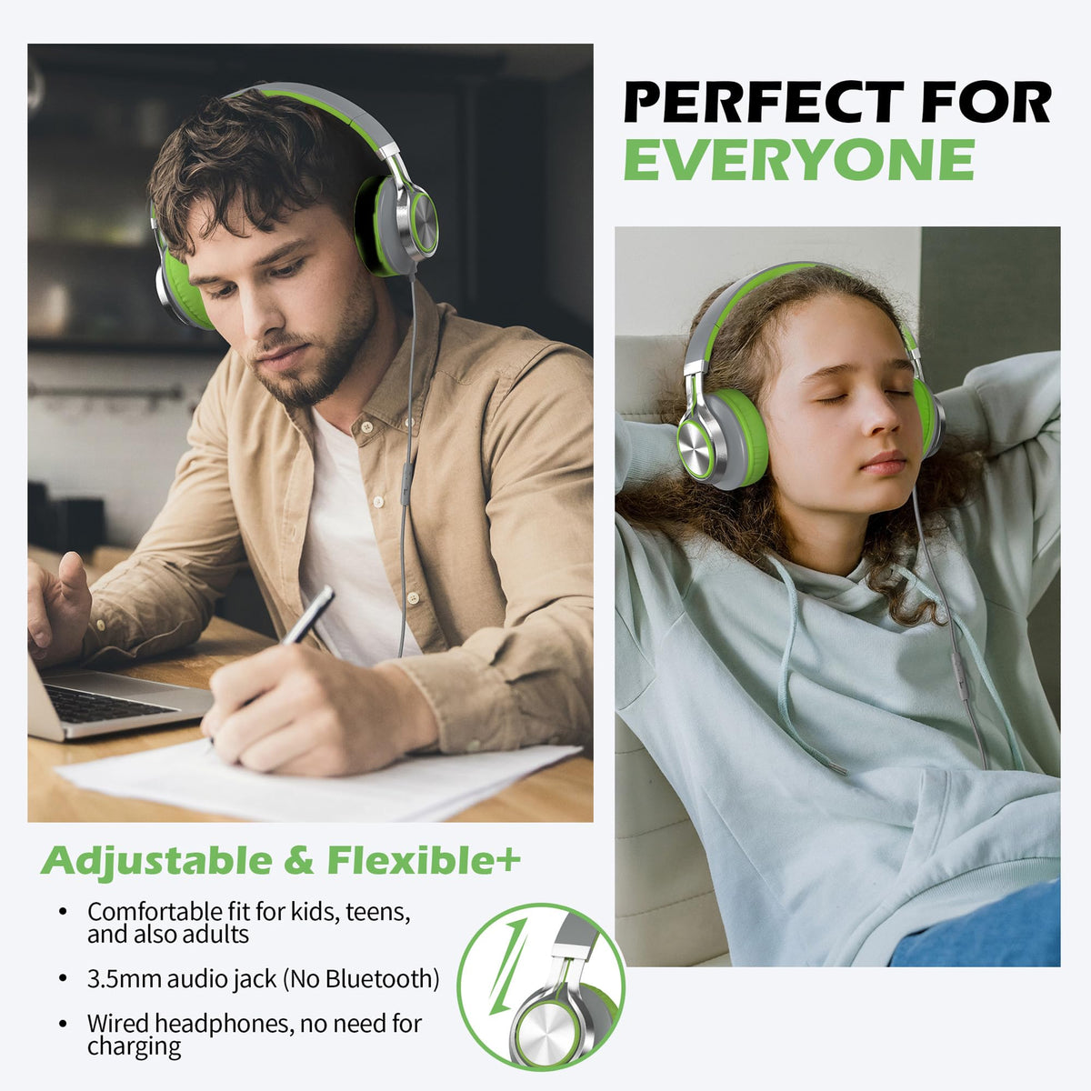 AILIHEN C8 headphones with mic and volume controls for hands-free calls.