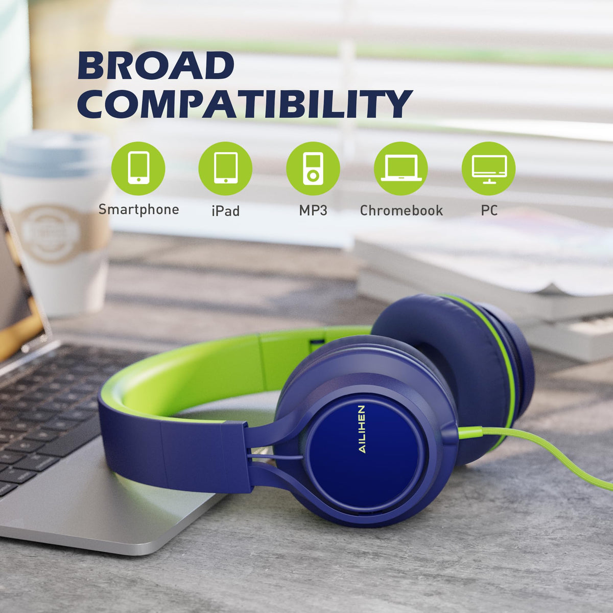 AILIHEN C8 headphones with noise isolation for focused listening.