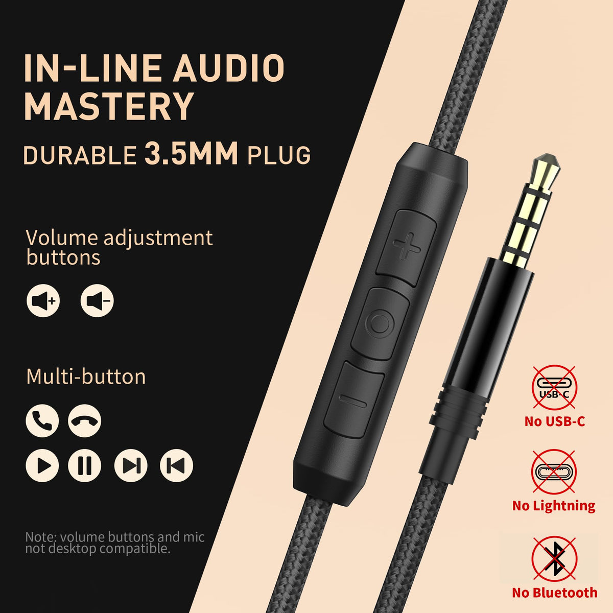 AILIHEN C90 folded for portability and durable braided cable