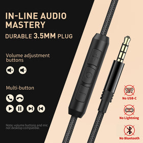 AILIHEN inline controls and microphone for clear hands-free calls
