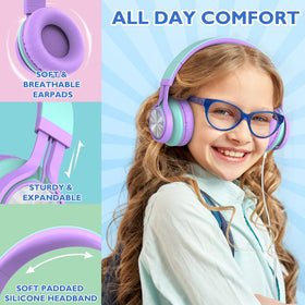 AILIHEN soft ear pads provide all-day comfort for kids.