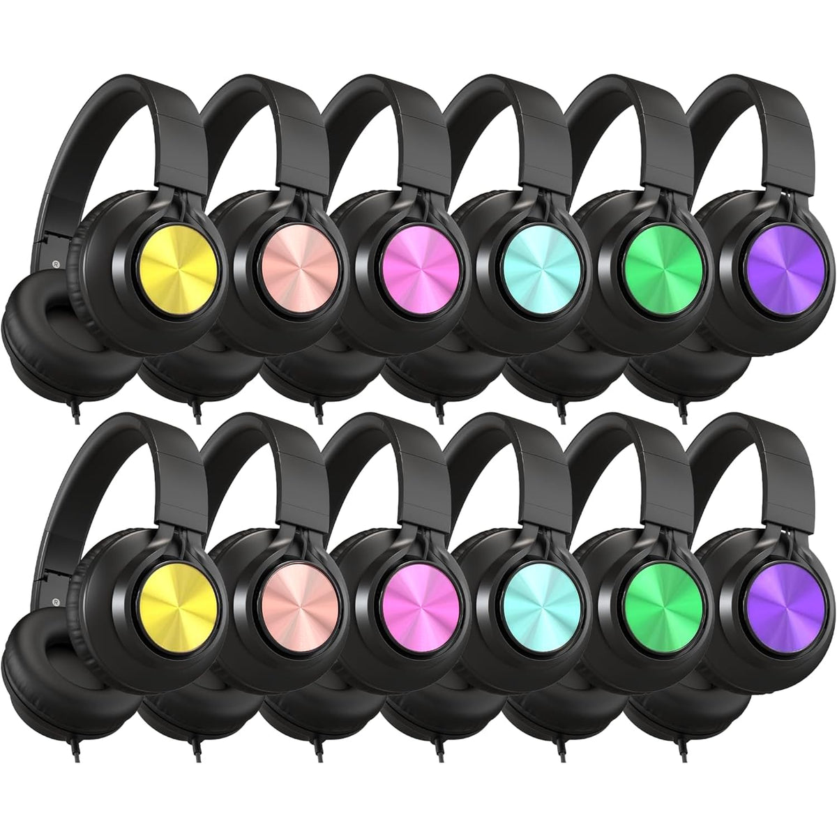 AILIHEN classroom headphones bulk 12-pack in a box for easy distribution