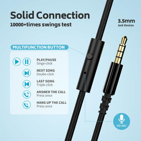 AILIHEN adjustable foldable headphones for a precise fit and easy transport