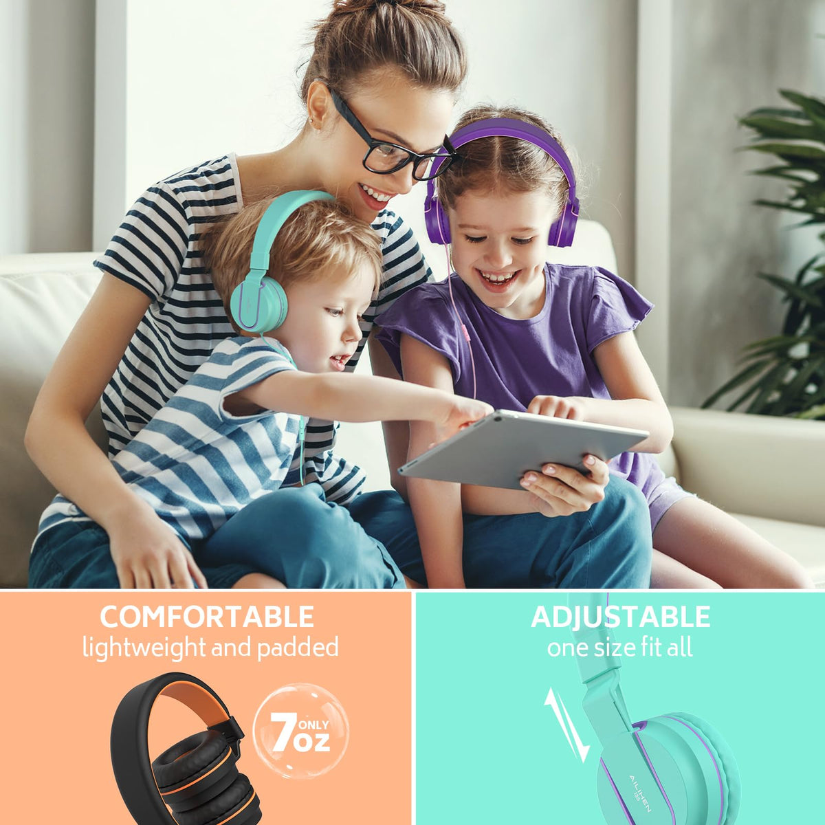 AILIHEN folded headset demonstrating compact portability and easy storage