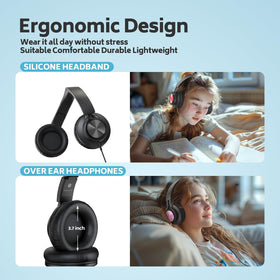 Soft ear pads provide breathability and comfort