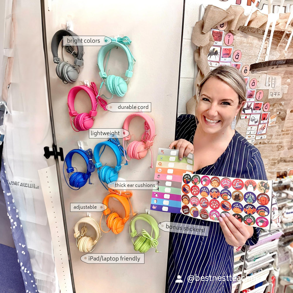 AILIHEN headphones with soft ear cushions for long lessons