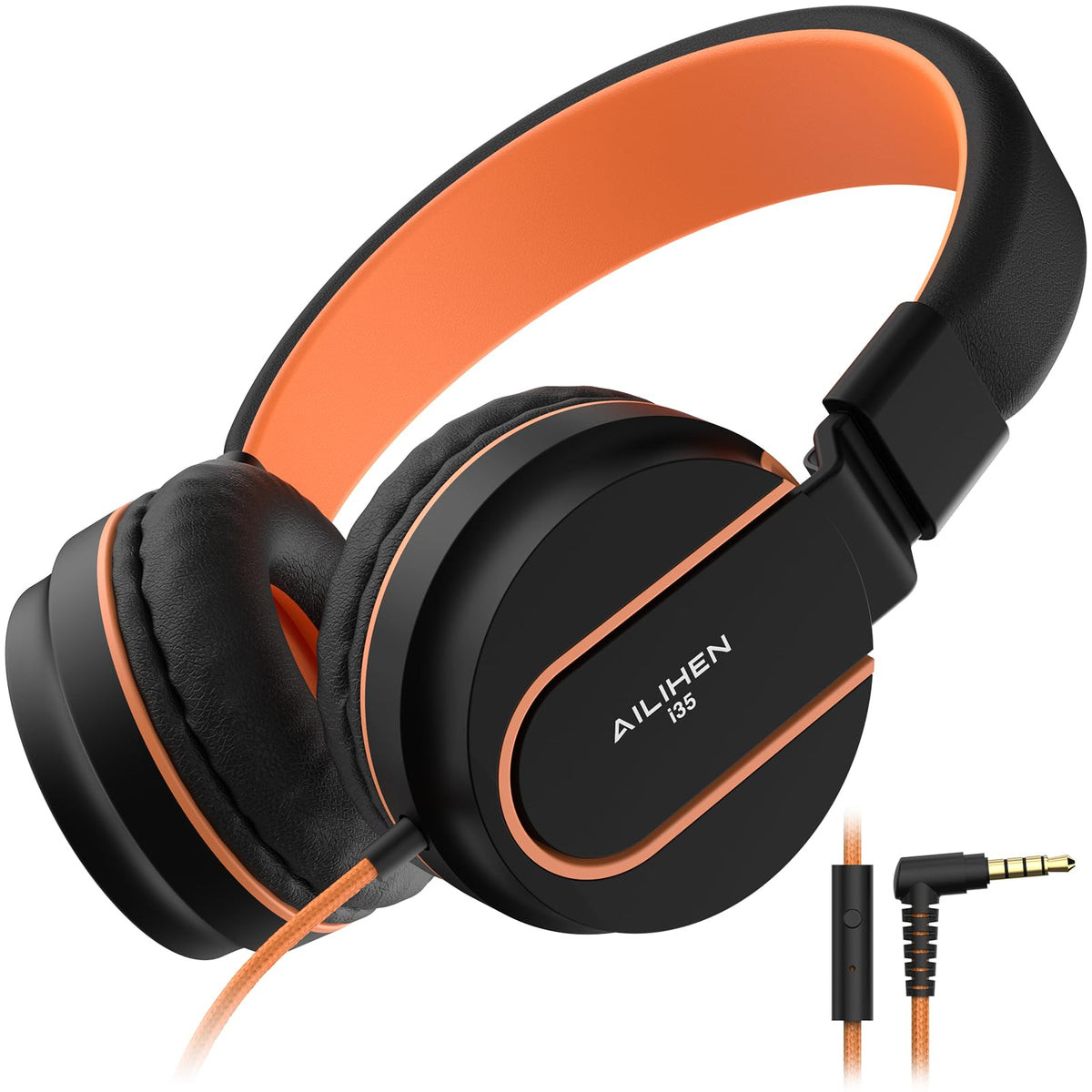 AILIHEN I35 kids headphones folded compact for travel and storage