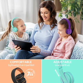 AILIHEN on-ear headphones with adjustable headband for students