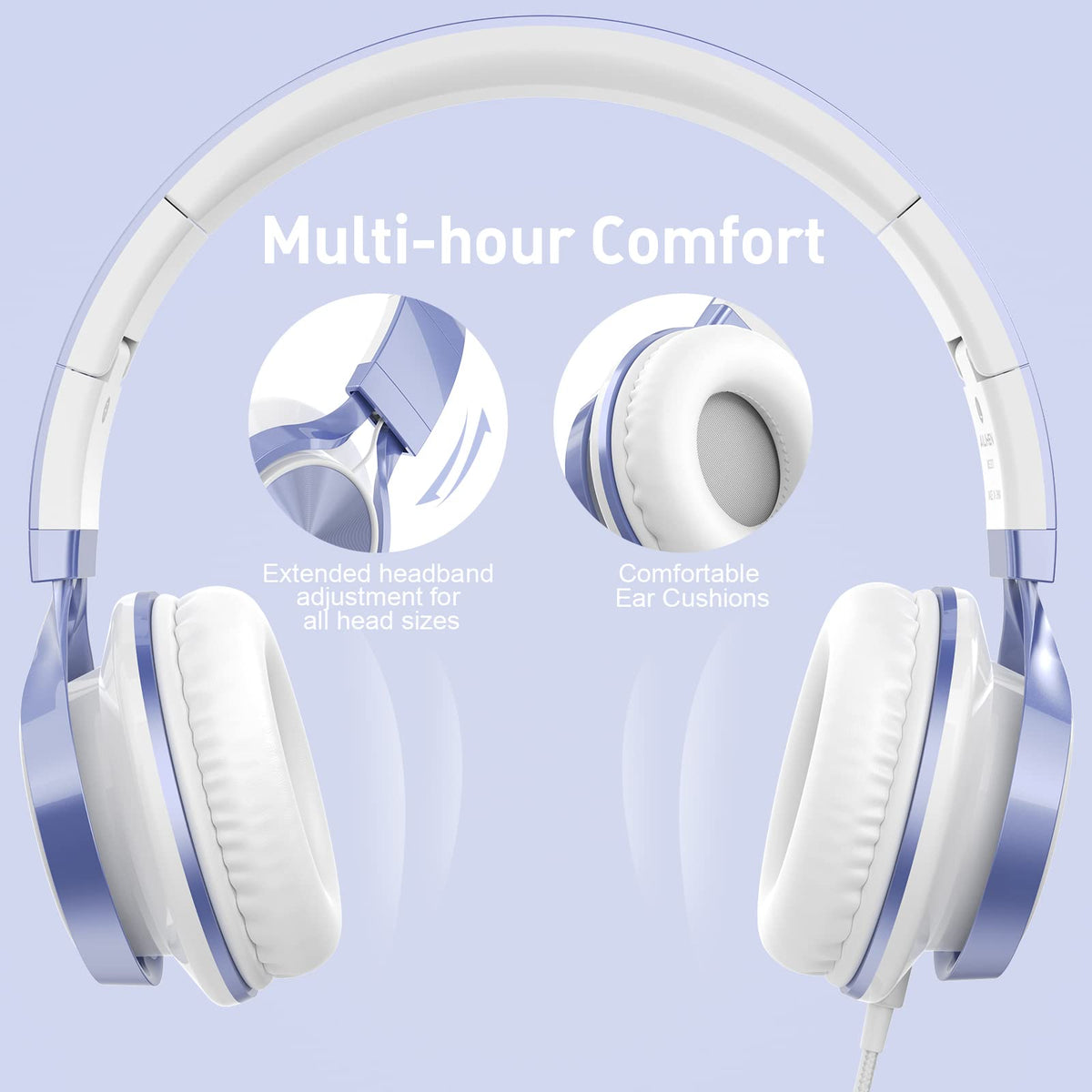 AILIHEN Kids Headphones 3.5mm jack compatibility for various devices