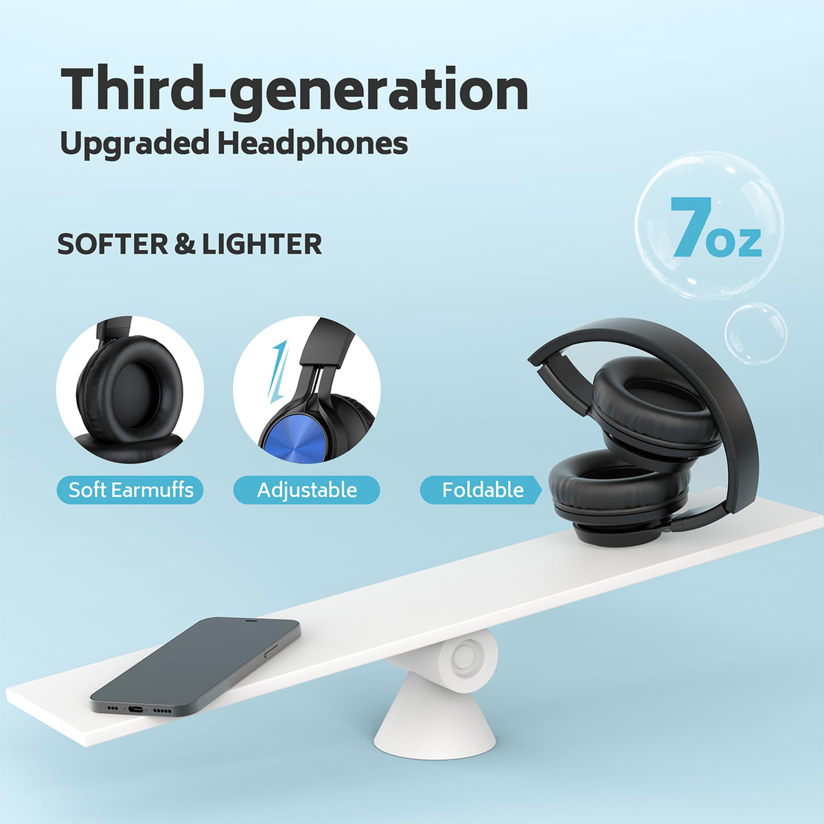 AILIHEN kids headphones ergonomic over-ear cushions for long study sessions