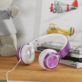 AILIHEN MS300 purple girl headphones classroom use for students