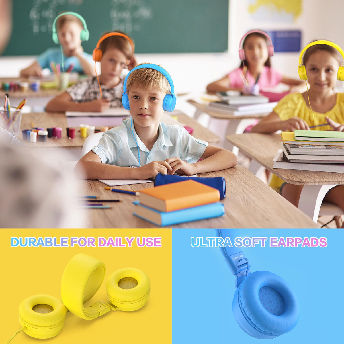 AILIHEN headset held by child to show scale and lightweight portability