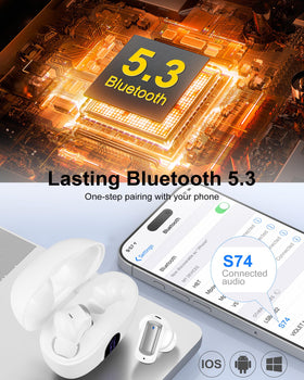 AILKIN earbuds case open with LED battery display