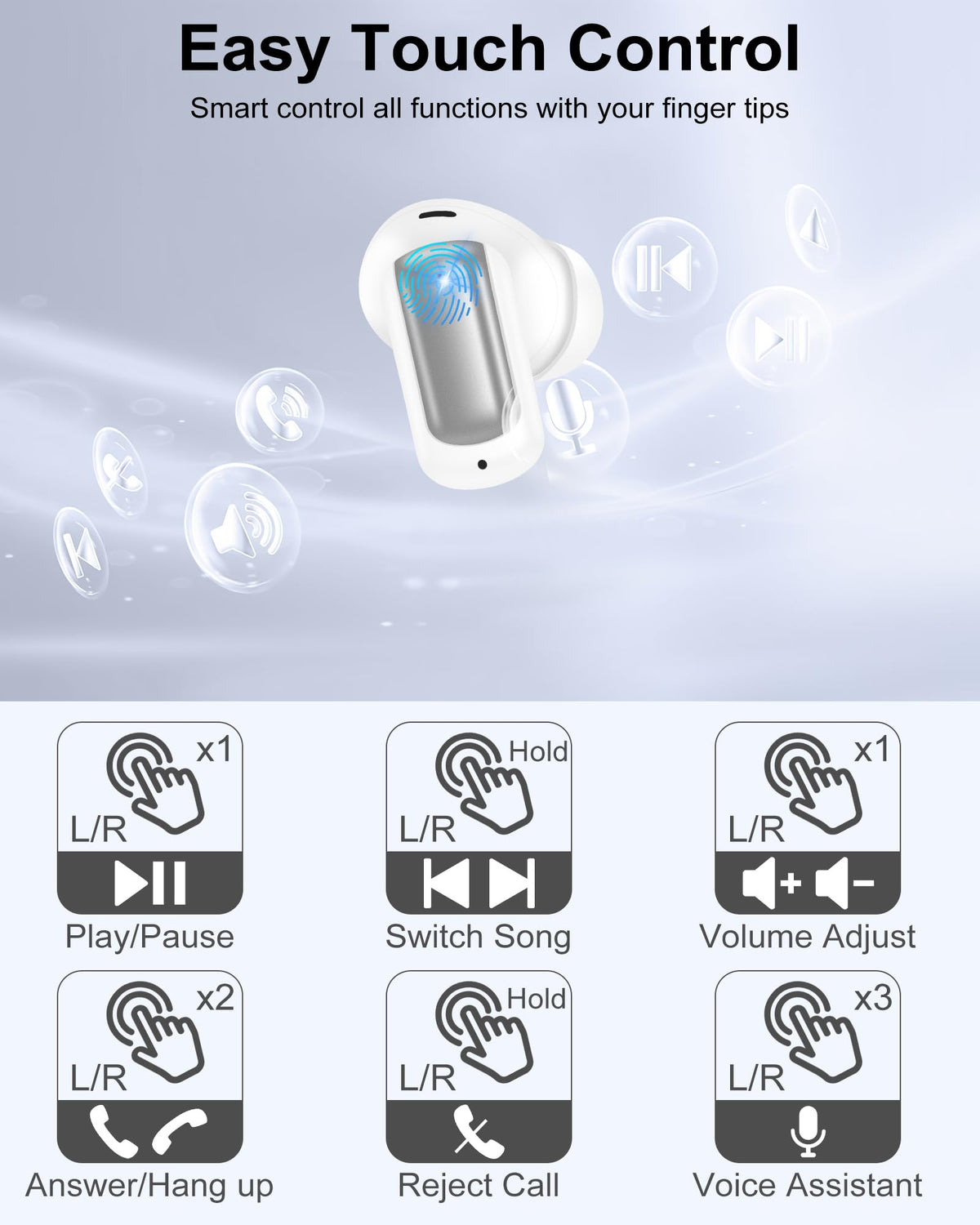 AILKIN ergonomic in-ear design for all-day comfort during workouts