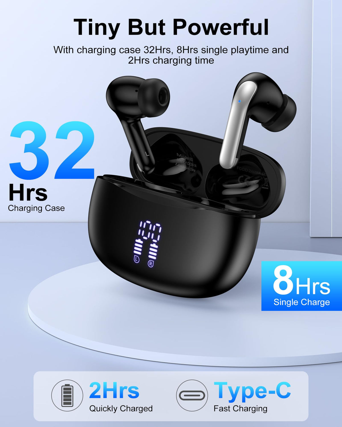 AILKIN earbuds with noise cancellation for clearer calls and immersive listening.