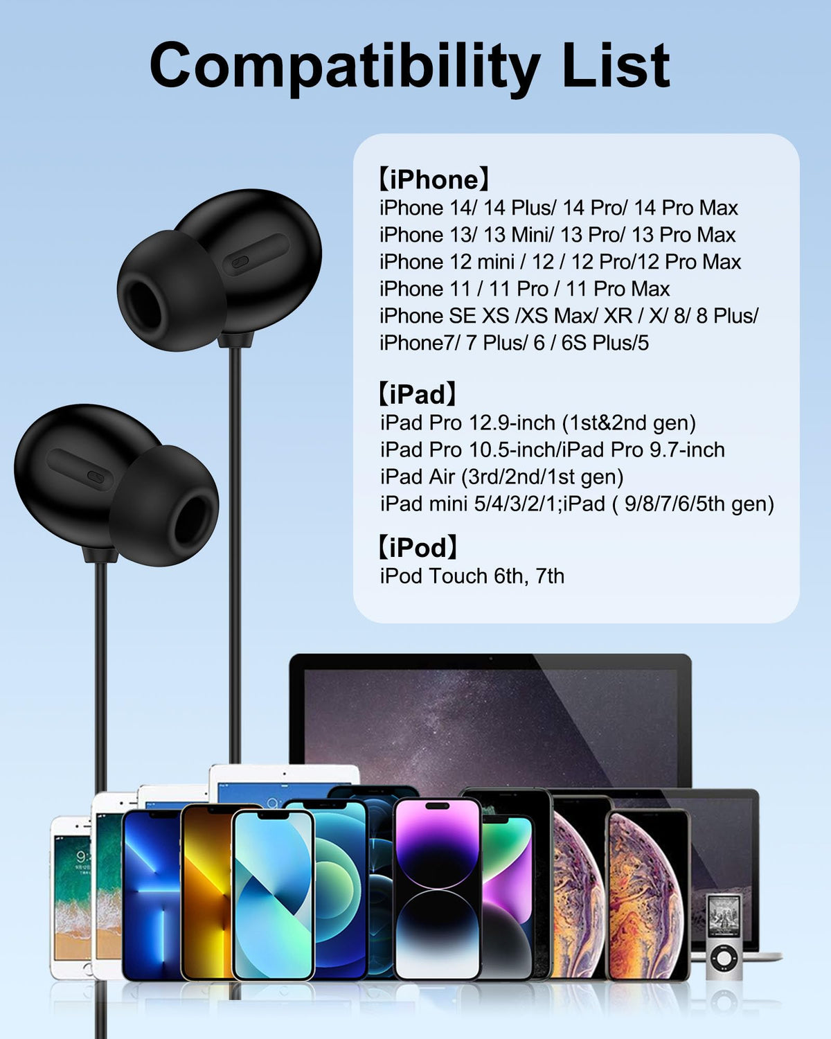 AILKIN earphones packaging includes silicone tips for personalized comfort