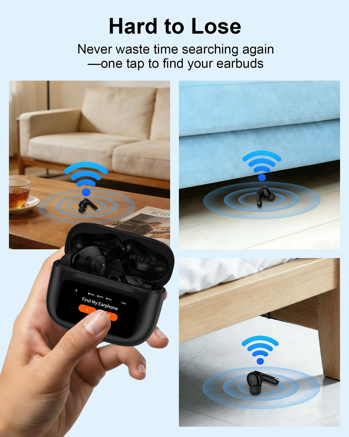 AILKIN ergonomic in-ear design with soft tips for secure comfort