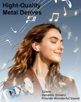AILKIN Lightning Earbuds built-in DAC chip delivers richer sound for music on the go.